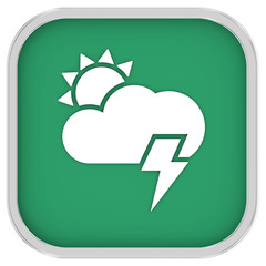 Parltly cloudy with possibility of lightning sign