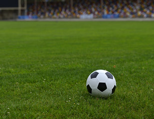 Fototapeta na wymiar Leather soccer ball