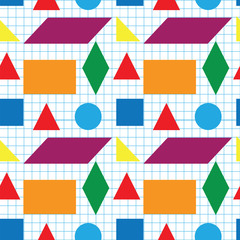 Seamless pattern of geometric shapes