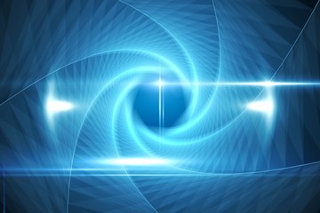 Blue technology design with tunnel