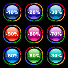 Vector discount labels