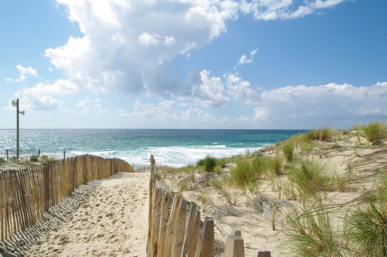Strandweg in Lacanau Ozean