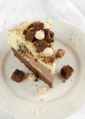 Chocolate cake with vanilla mousse