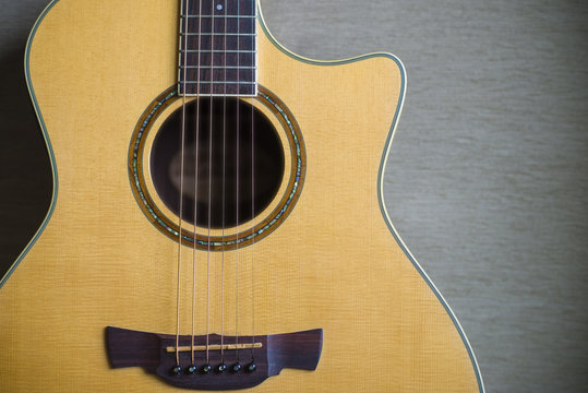 Acoustic guitar detail