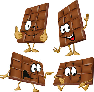 Chocolate Cartoon With Hand Gesturing