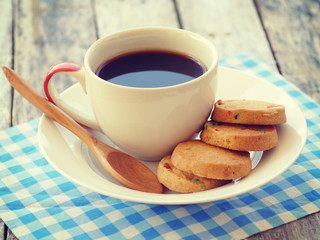 Cup of coffe retro vintage style
