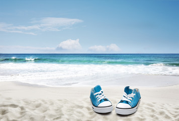 Schuhe am Strand