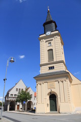Fototapeta na wymiar St. Marienkirche und Rathaus in Trebbin