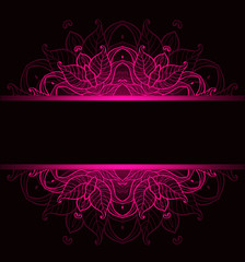Background with pink ornament