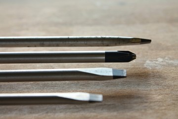 Fototapeta na wymiar Set of screwdrivers