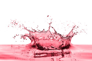 splashing red wine