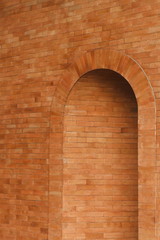 Orange brick doorway for pattern