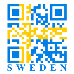 Sweden QR code flag, vector