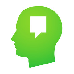 Isolated head with a icon