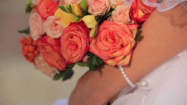 wedding flowers in hand