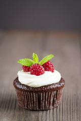 Raspberry chocolate cupcakes