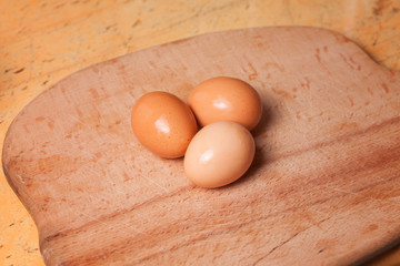 Eggs on table