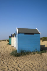Obraz na płótnie Canvas Beach Huts at Southwold, Suffolk, England