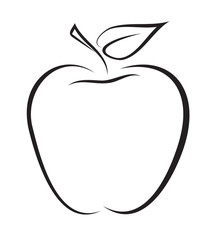 sketch of apple