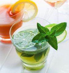 Refreshing summer mint cocktail