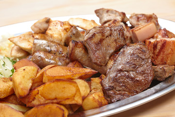 meat with cabbage and potatoes