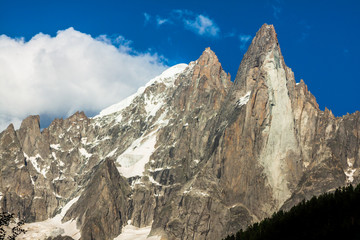 View of Dru Peak in Chamonix, Alps, France - 67214564
