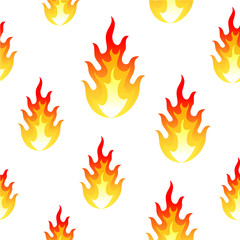 Flame, fire seamless background
