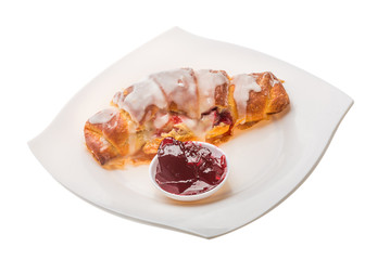 Croissant with jam