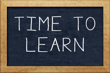 Fototapeta premium chalkboard time to learn