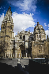 majestic Cathedral of Toledo Gothic style, with walls full of re