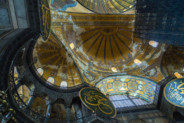 Fototapeta na wymiar Hagia Sophia Interior in Istanbul, Turkey