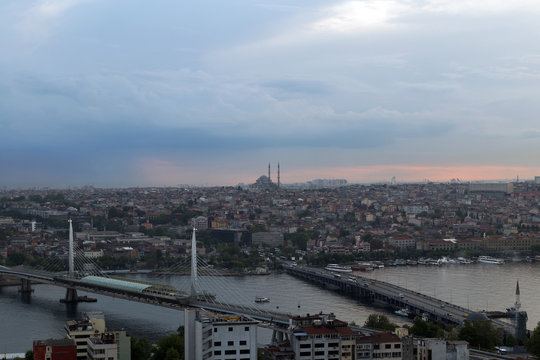 landscape Golden Horn in Istanbul. Turkey