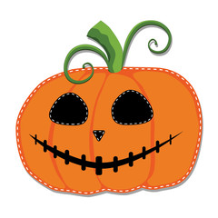 Jack o lantern or carved pumpkin isolated