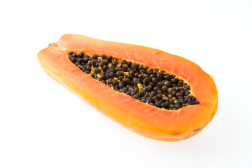 Papaya isolated on white