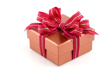 Gift box isolated white background
