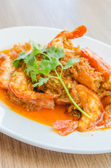 Fried shrimp garlic
