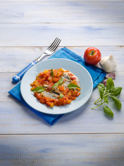 anchovy with capsicum and tomato sauce