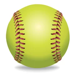 Cercles muraux Sports de balle Softball Isolated on White Illustration