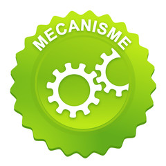 mécanisme sur bouton web denté vert