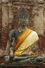 Ancient Buddha image at Wat Phra Sri Sanphet