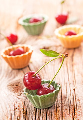 fresh organic cherries