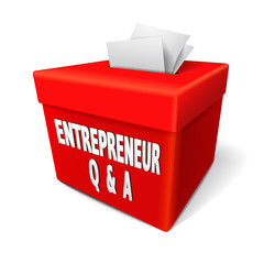 entrepreneur q and a words on the red box