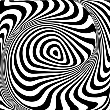 Design monochrome swirl movement illusion background © amicabel