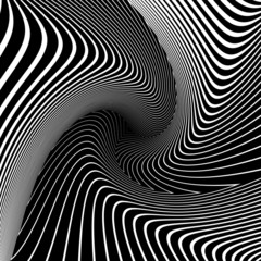 Design monochrome triangle movement illusion background