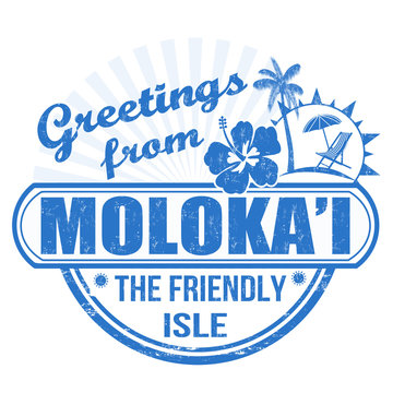 Greetings from Molokai stamp