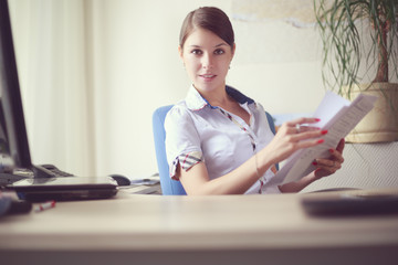 Business woman in her office