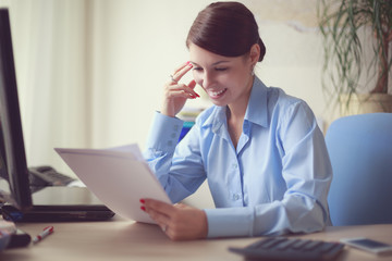 Business woman in her office