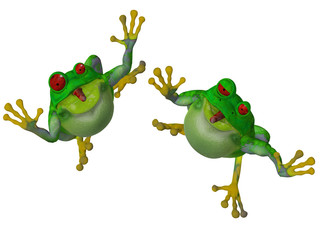 3d cartoon frog