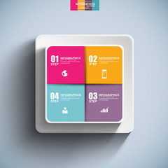 Infographics vector design template
