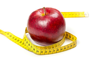 ripe apples on a white background
